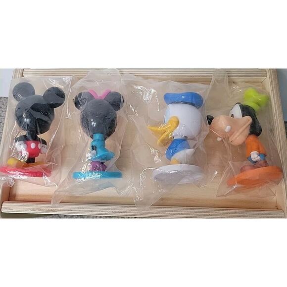 Disney Bobble Heads Kellogg's Mickey Minnie Donald Goofy Vintage New In Package - Picture 2 of 6